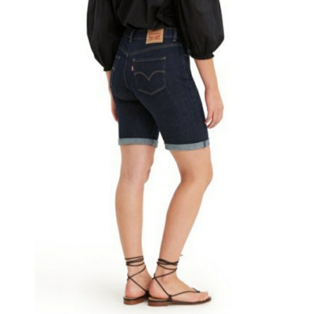 Levi's | Dark wash blue Bermuda jeans shorts